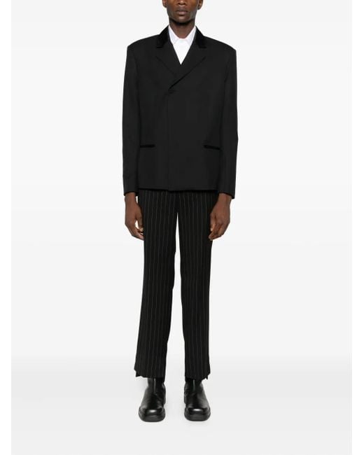 Notrainproof Black Notched-Lapel Blazer for men