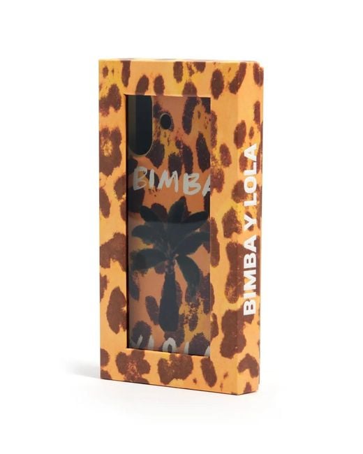 Bimba Y Lola Orange Iphone 17 Animal-Print Phone Case