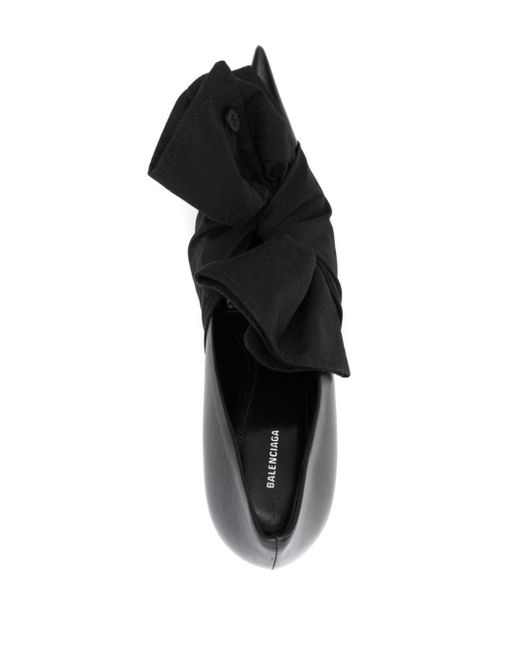 Balenciaga Black 105mm Knot-detailed Leather Pumps