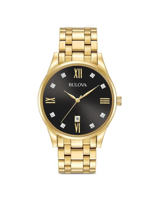 Bulova Metallic Montre À Boîtier Rond Mm for men