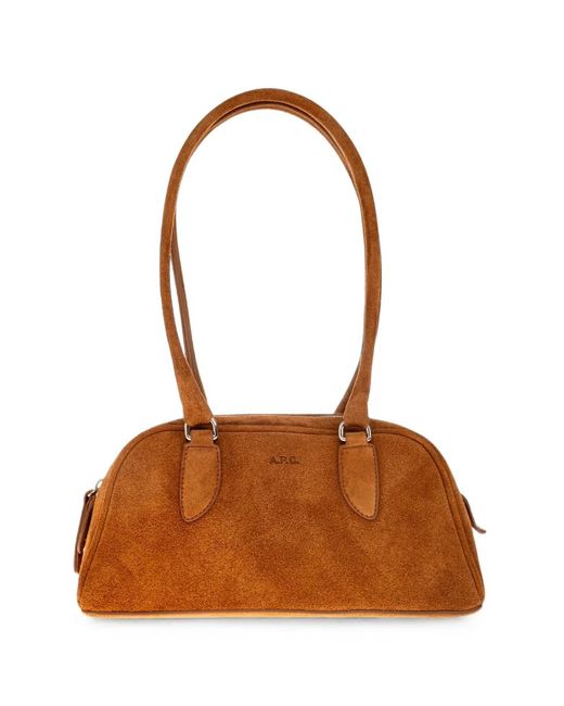 A.P.C. Brown Paloma Suede Tote Bag