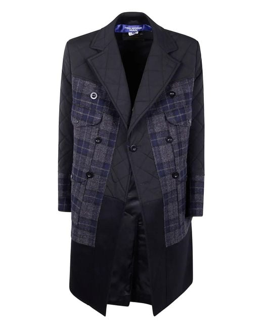 Quilted check coat Junya Watanabe de hombre de color Blue
