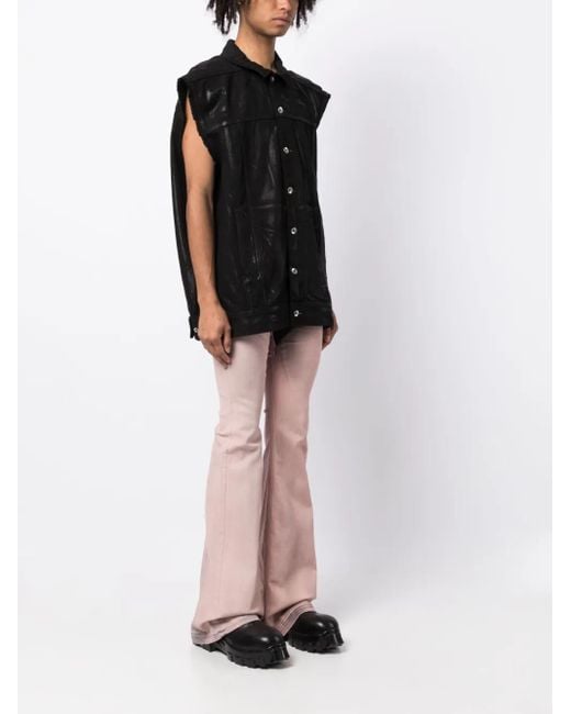 Rick Owens Black Gewachste Weste