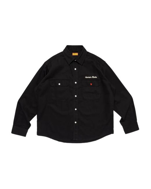 Human Made Besticktes Hemd mit Ellenbogen-Patch in Black für Herren