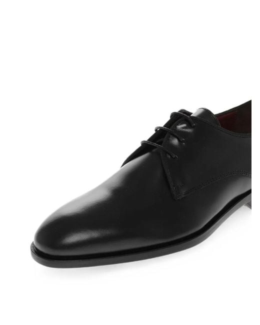 Corneliani Black Lace-Up Leather Derby Shoes for men