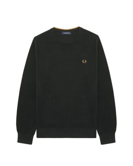Pull À Logo Brodé Fred Perry pour homme en coloris Black