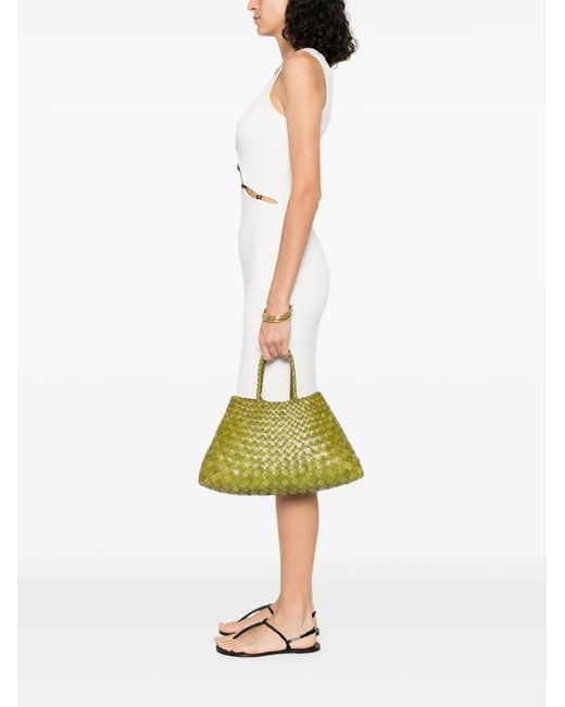 Dragon Diffusion Green Leather Tote Bag