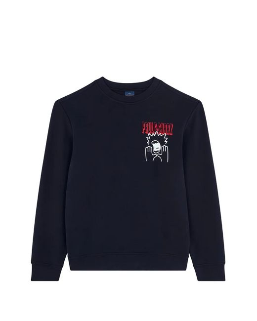 Paul & Shark Blue Graphic-Print Sweatshirt for men