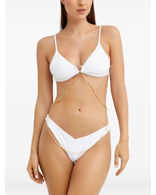 Beach Bunny White Daryn Triangle Bikini Top