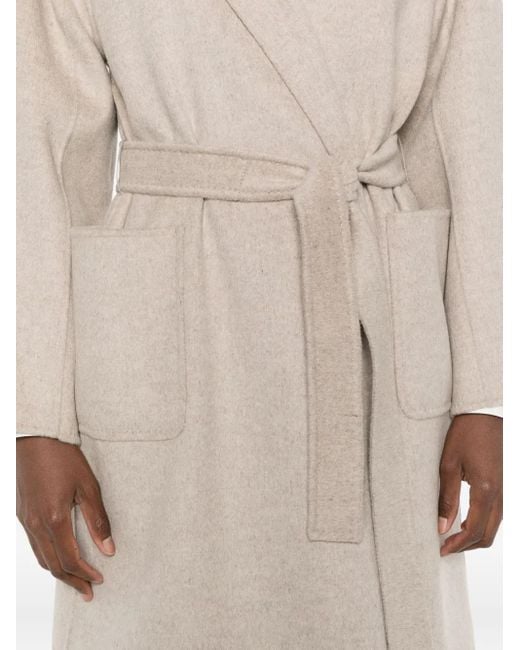 Arma White Wollmantel Mit Gürtel