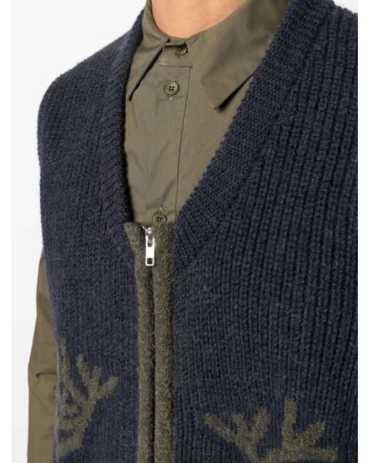RANRA Blue Fundur Knitted Vest for men