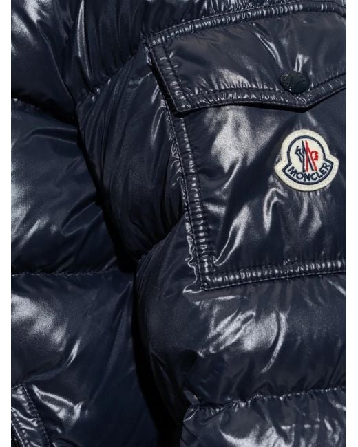 Moncler Blue Maya Hooded Puffer Jacket for men