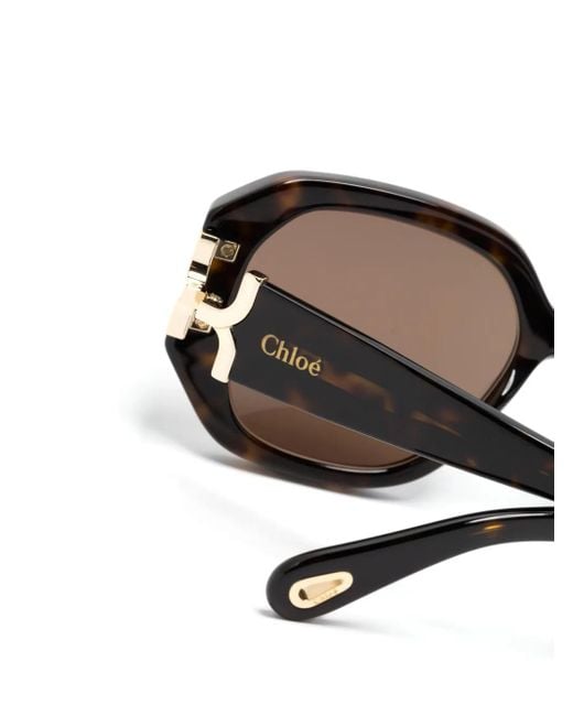Chloé Natural Marcie Square-Frame Sunglasses