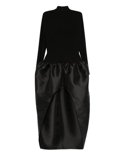 Atu Body Couture Black High-Neck Gathered Dress