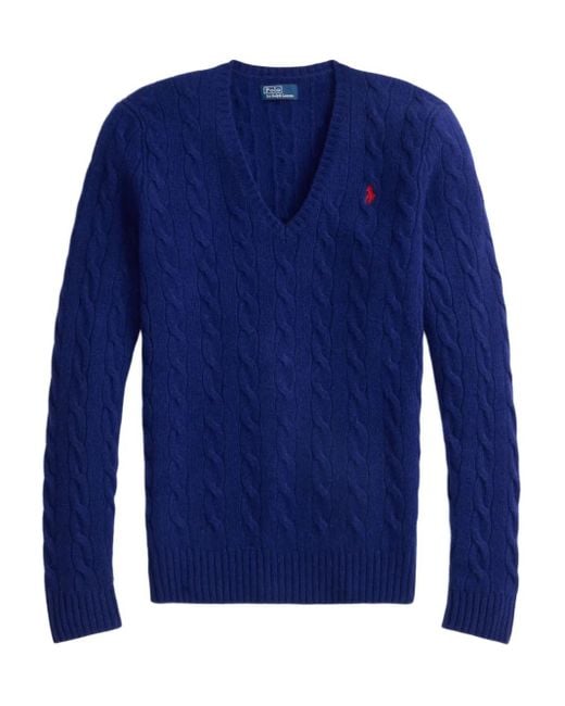 Jersey Kimberly con cuello en V Polo Ralph Lauren de color Blue