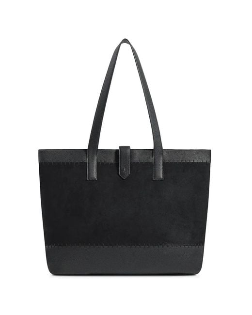 Manière De Voir Black Contrast-Trim Tote Bag for men