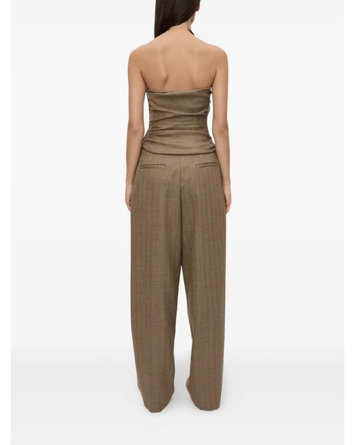 Christopher Esber Green Chime Herringbone Halter Top