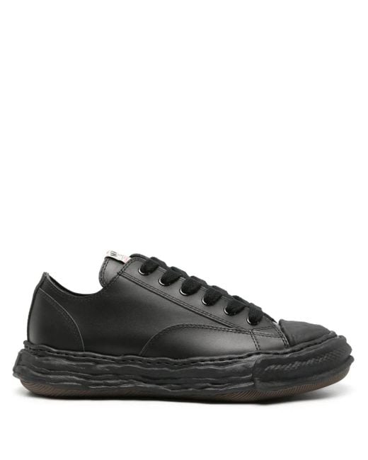 Maison Mihara Yasuhiro Peterson23 Os Sole Leren Sneakers in het Black