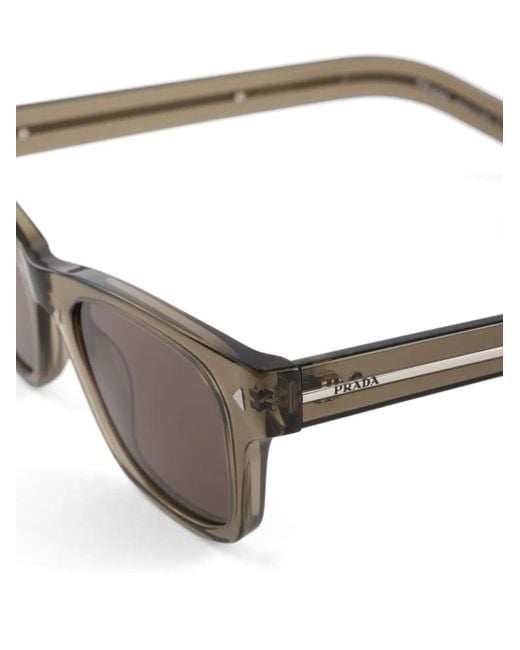 Prada Brown Square-Frame Sunglasses for men