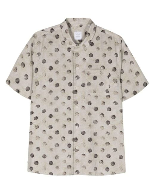 Xacus Gray Legacy Polka-dot Shirt for men