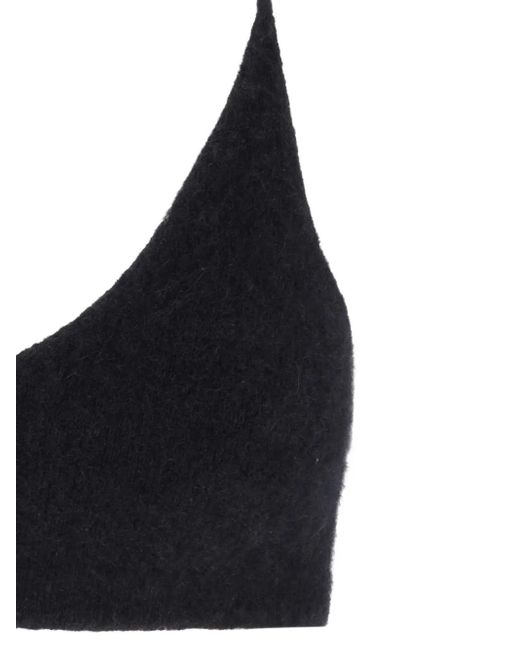 Laneus Black Knitted Tank Top