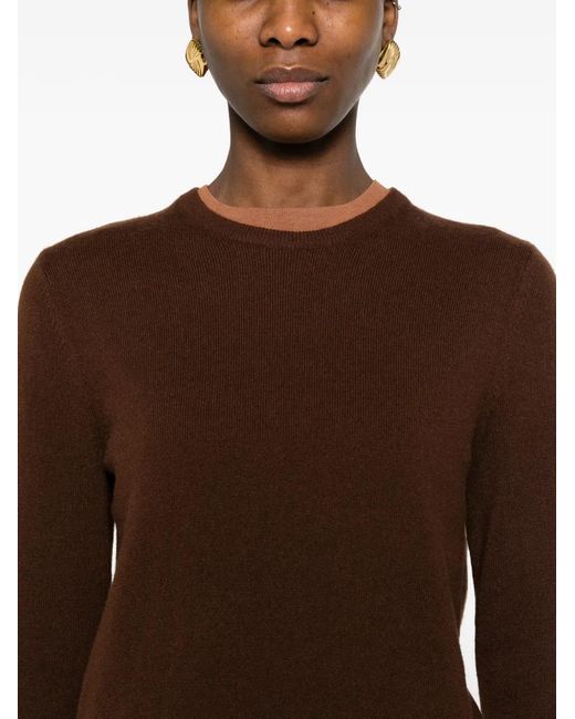 Bompard Brown Round-Neck Sweater