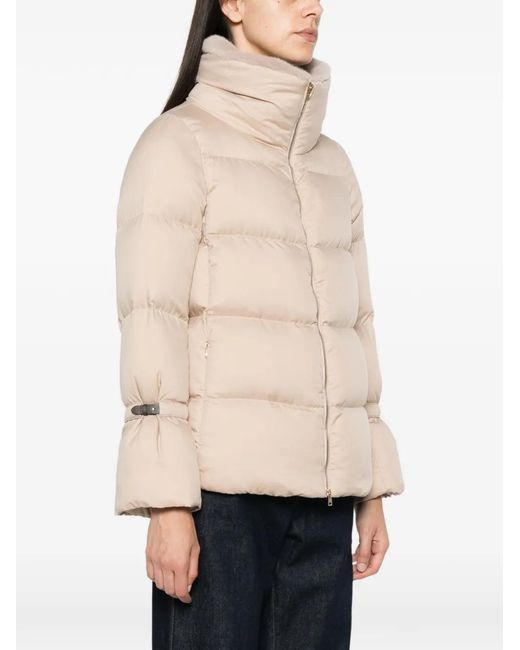 Herno Natural Zip-Up Puffer Jacket
