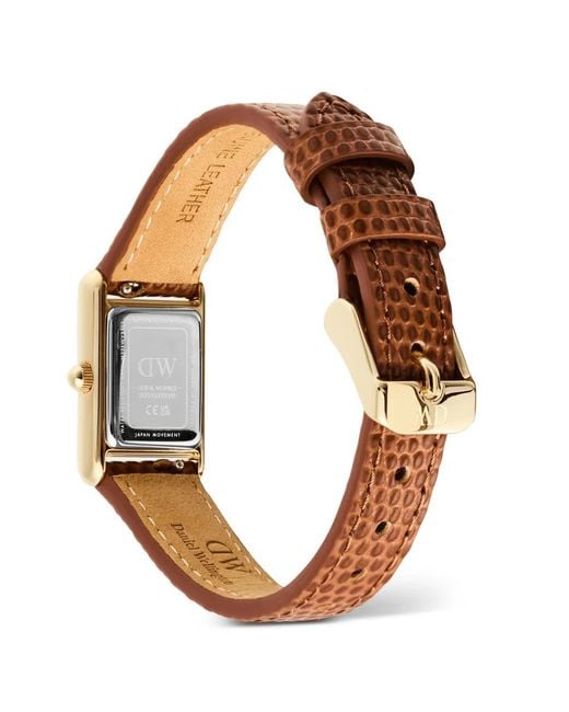 Daniel Wellington White Mini Bound Lizard-Effect 25.9Mm Watch