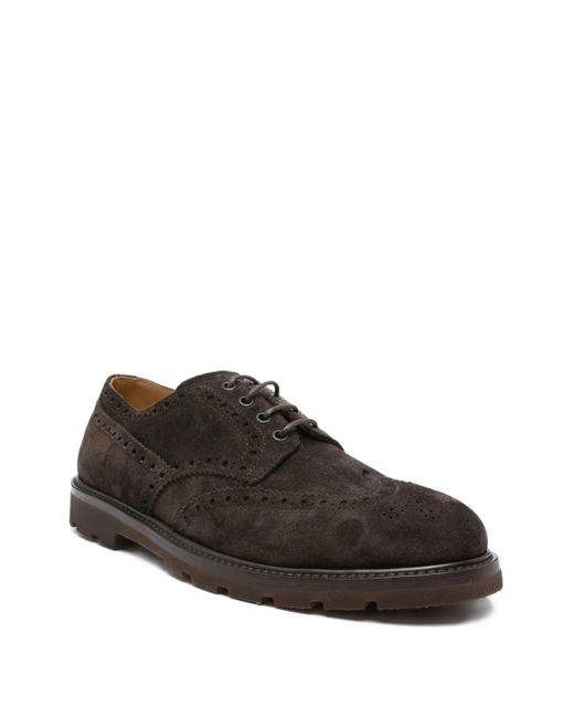 Henderson Brown Brogue Derby Shoes for men