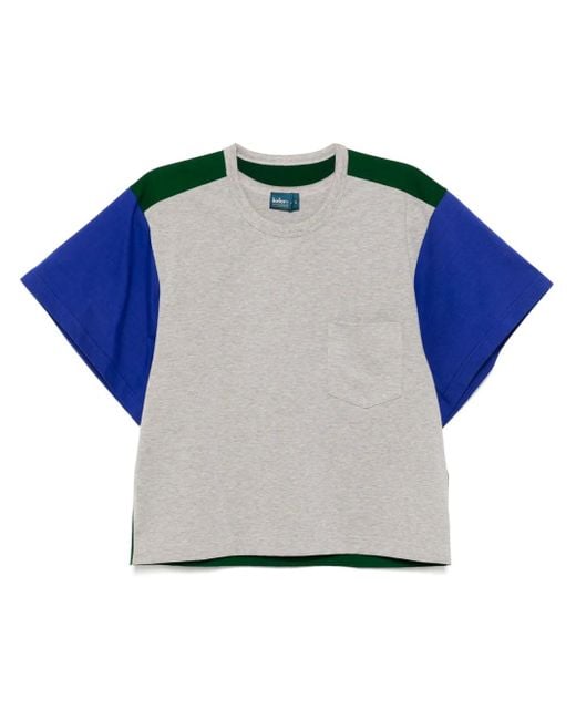 Kolor Blue T-Shirt Im Layering-Look