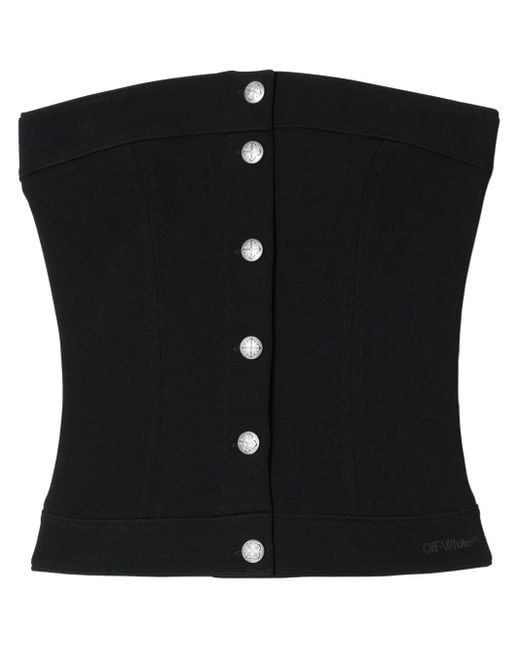 Off-White c/o Virgil Abloh Black Jersey Corset Top