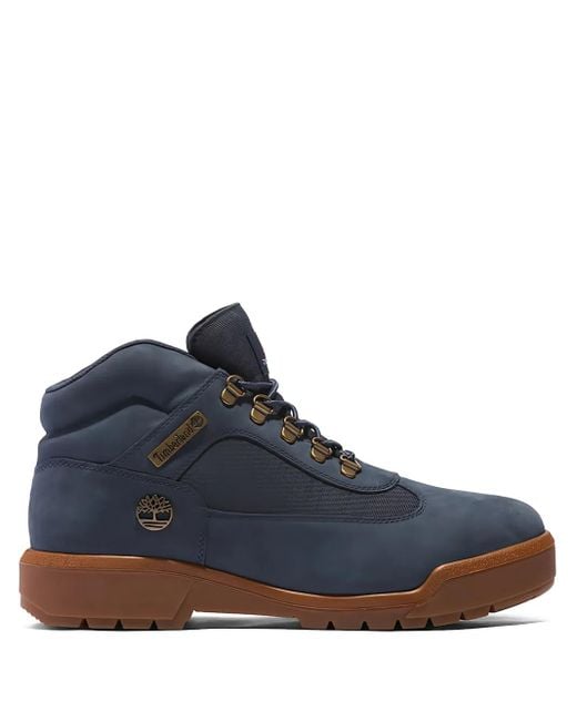 Timberland Blue Waterproof Field Low "Dark Nubuck" Boots for men