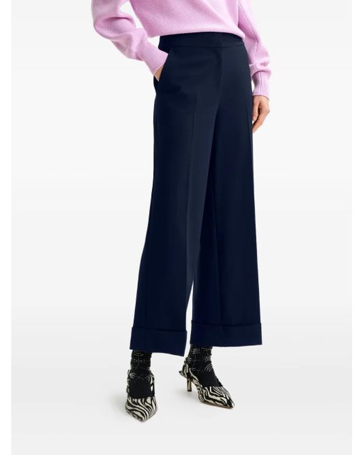 Essentiel Antwerp Blue Pressed-Crease Flared Trousers