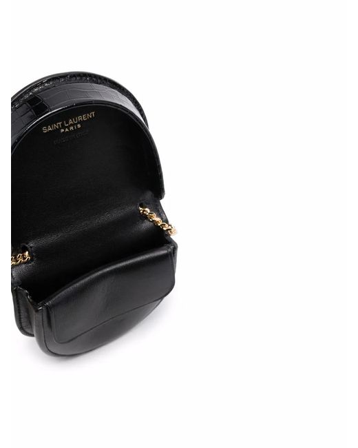 Saint Laurent Mini-Tas Met Logoplakkaat in het Black