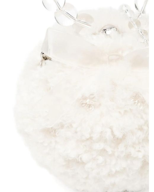 Rockfish White X Susan Fang Furry Bubble Mini Bag