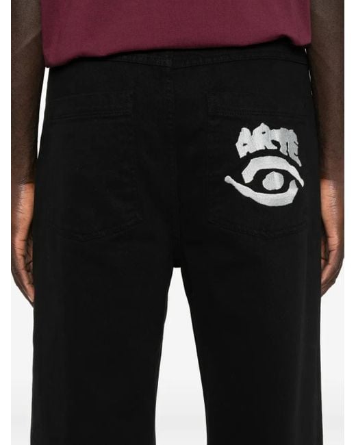 Jean Droit À Boutonnière Arte' pour homme en coloris Black