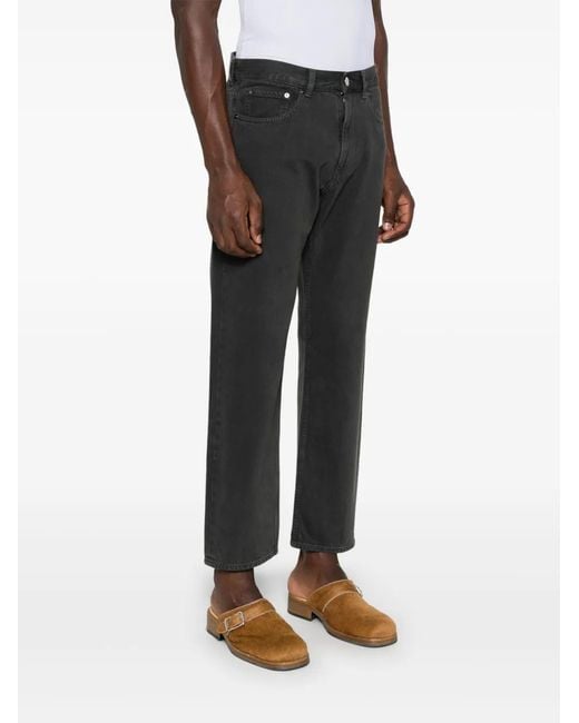 Theory Black Patch-Detail Jeans for men