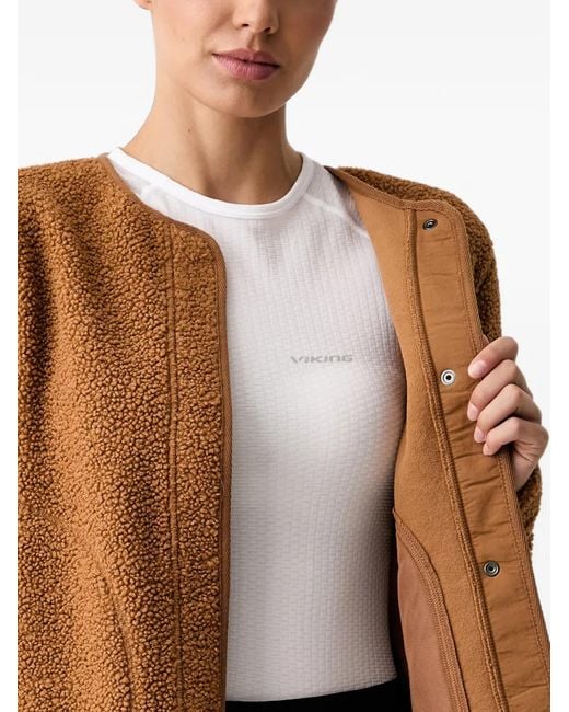 Columbia Black Fleece-Texture Logo-Patch Jacket