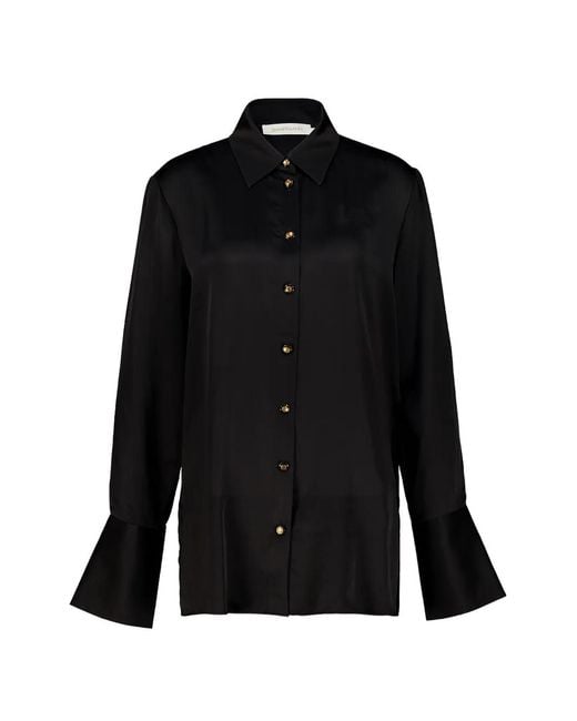 Zimmermann Black Valiant Silk Shirt