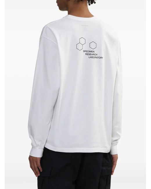 Neighborhood White Srl Logo-Graphic Long-Sleeve T-Shirt for men
