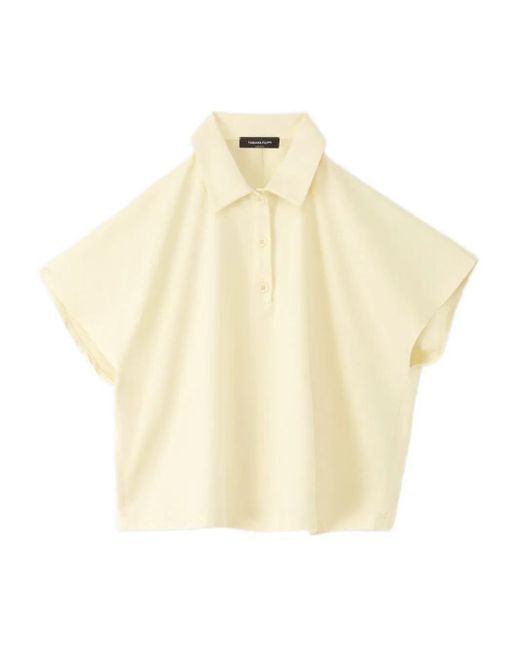 Fabiana Filippi Natural Short-Sleeve Polo Top