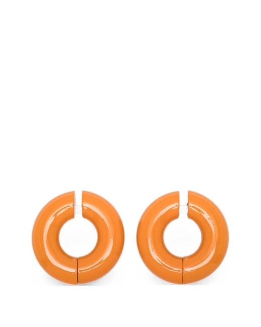 Uncommon Matters Orange Strato Hoop Earrings