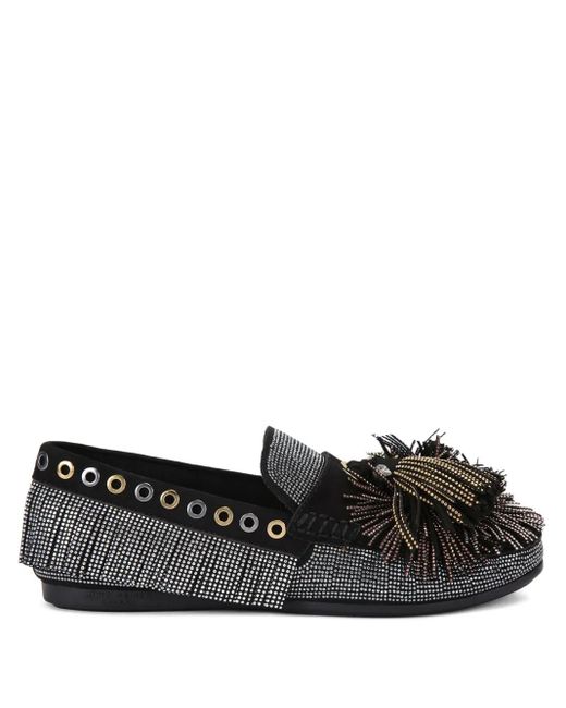 Ballerines À Détail De Pompon Kurt Geiger en coloris Black