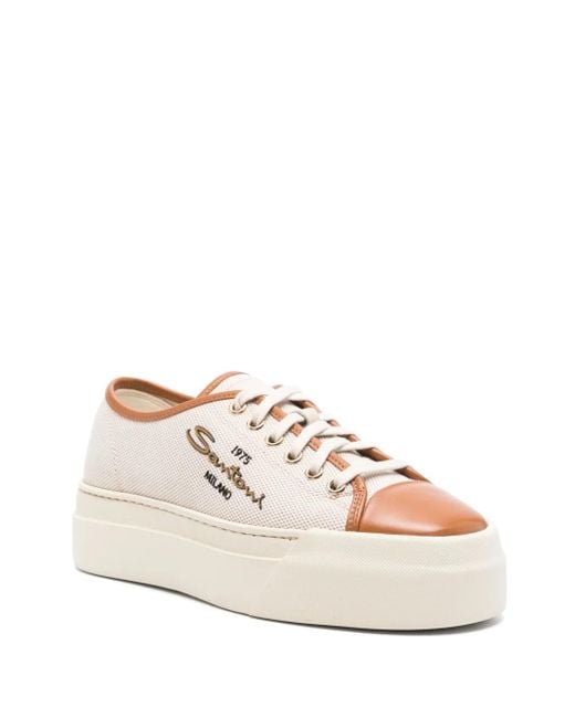 Santoni White Casual Trainers