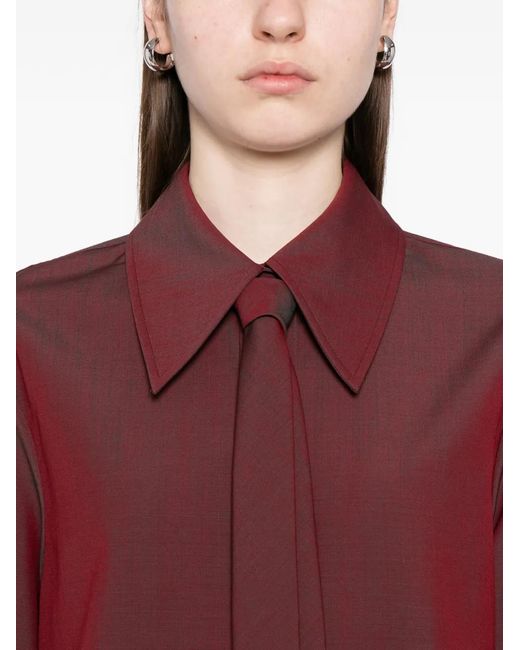 Jil Sander Purple Tie Poplin Shirt
