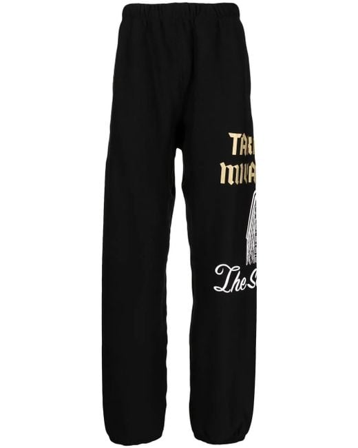 TAKAHIROMIYASHITA The Soloist Black Side Logo-Print Detail Track Pants for men