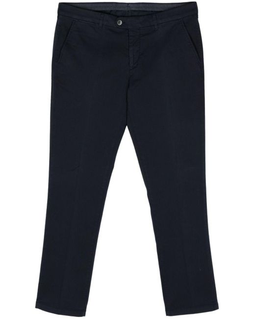 Pantalones chinos ajustados de talle medio Corneliani de hombre de color Blue