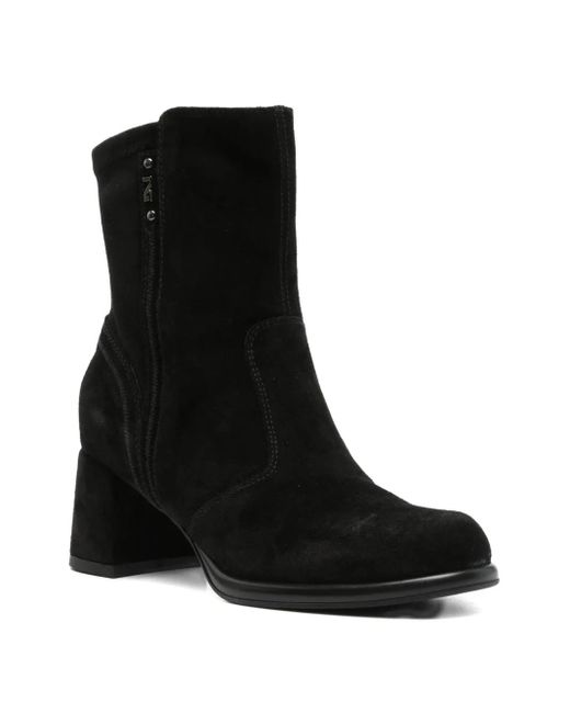 Nero Giardini Black 60Mm Suede Block-Heel Boots