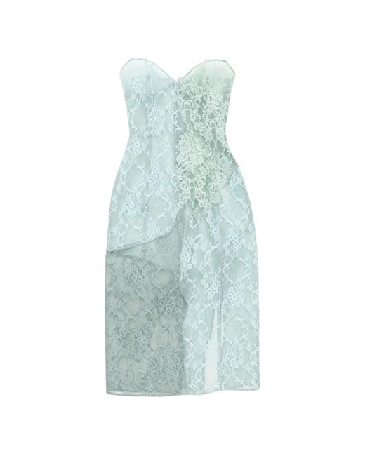 Acne Blue Lace Midi Dress