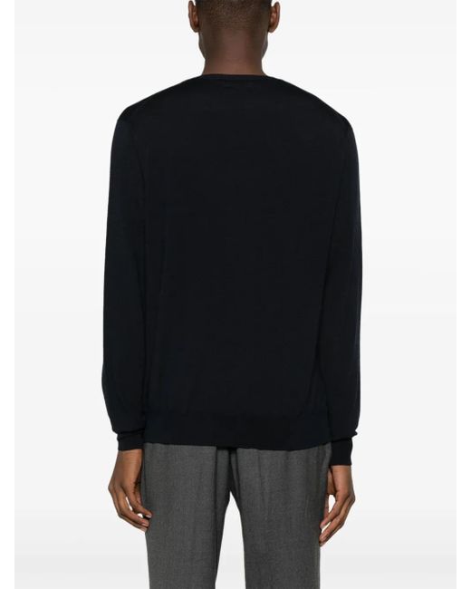 Lardini Blue Crew-Neck Long-Sleeve Jumper for men